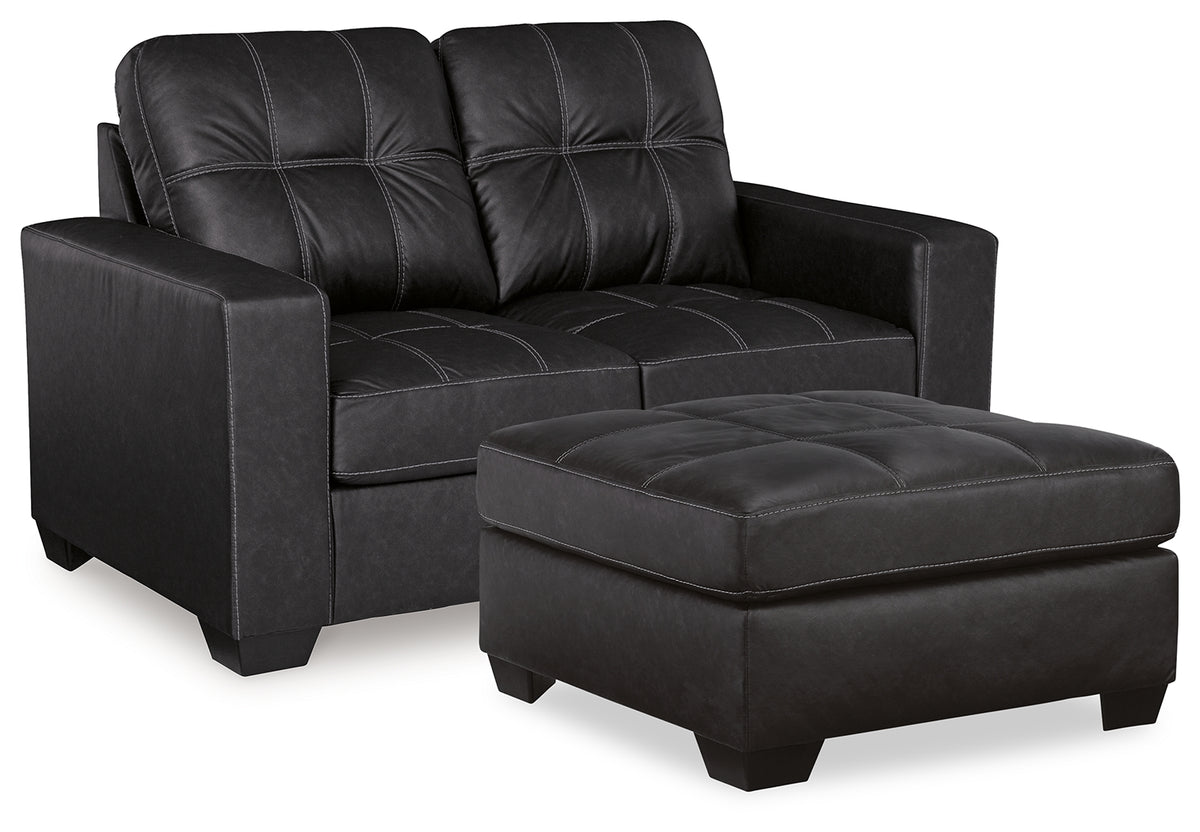 Diamond Furniture - Ashley Furniture - Barlin Mills Loveseat and Oversized Ottoman - Loveseat and Oversized Ottoman - 17004U3