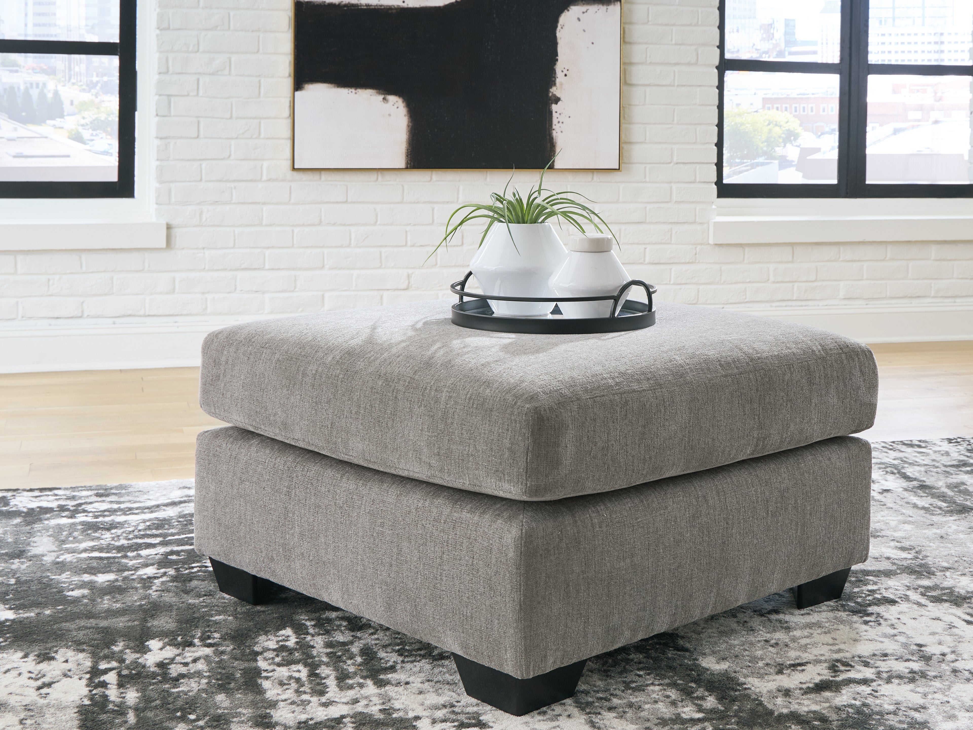 Diamond Furniture - Ashley Furniture - Lanelly Living Room - Oversized Accent Ottoman / Alloy - 1750408