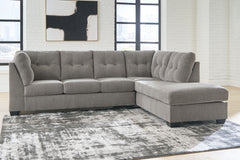 Diamond Furniture - Ashley Furniture - Lanelly Sectional - LAF 2-Piece Sectional with Chaise / Alloy - 17504S1