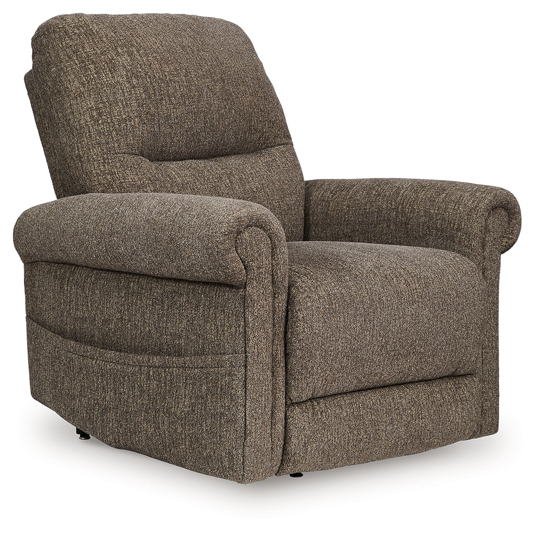 Diamond Furniture - Ashley Furniture - Aureta Living Room - Power Lift Recliner / Charcoal - 1790312