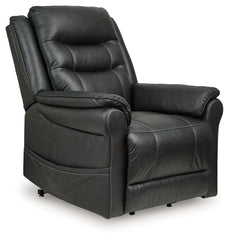 Diamond Furniture - Ashley Furniture - Oatman Living Room - Power Lift Recliner / Carbon - 1800512