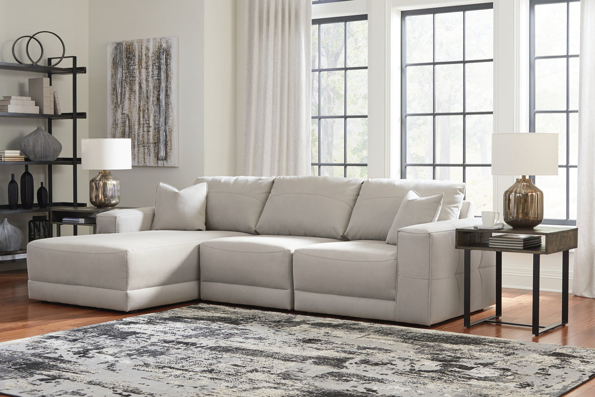 Diamond Furniture - Ashley Furniture - Next-Gen Gaucho 3-Piece Sectional Sofa with Chaise - RAF 3-Piece Sectional Sofa with Chaise / Gray - 18304S1