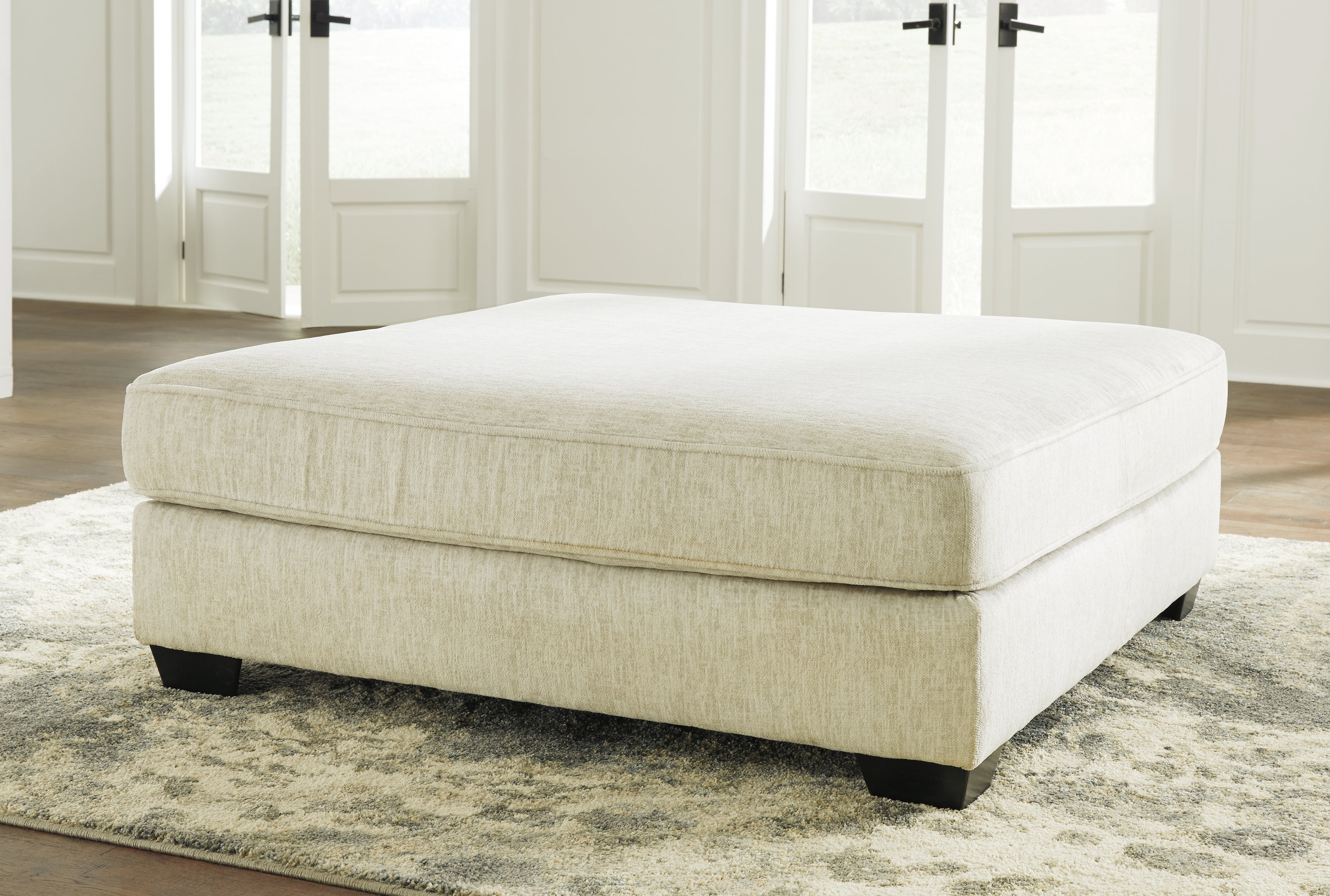 Diamond Furniture - Ashley Furniture - Rawcliffe Living Room - Oversized Accent Ottoman / Parchment - 1960408