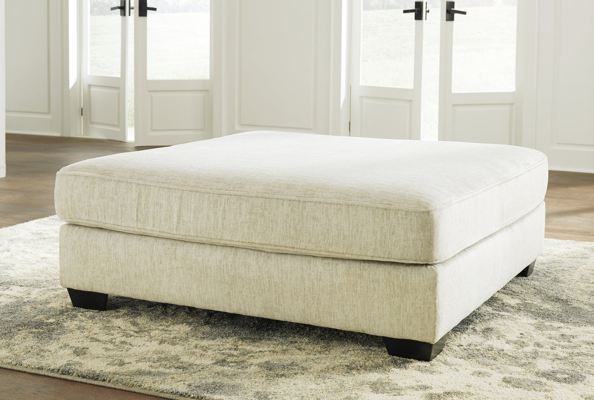 Diamond Furniture - Ashley Furniture - Rawcliffe Living Room - Oversized Accent Ottoman / Parchment - 1960408