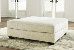 Diamond Furniture - Ashley Furniture - Rawcliffe Living Room - Oversized Accent Ottoman / Parchment - 1960408