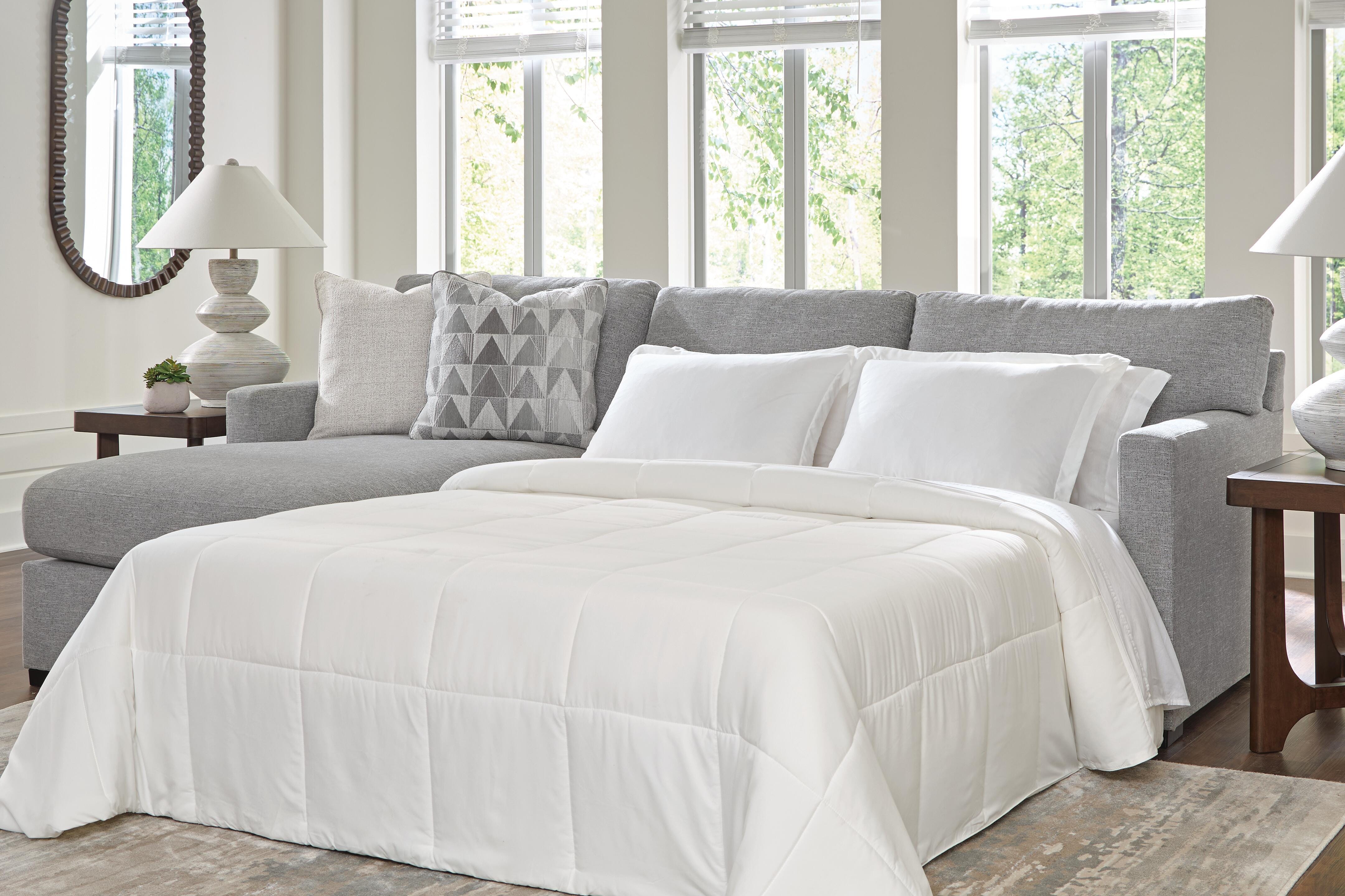 Diamond Furniture - Ashley Furniture - UrbanCrest 2-Piece Sleeper Sectional with Chaise - RAF 2-Piece Sleeper Sectional with Chaise / Pewter - PC20804S4