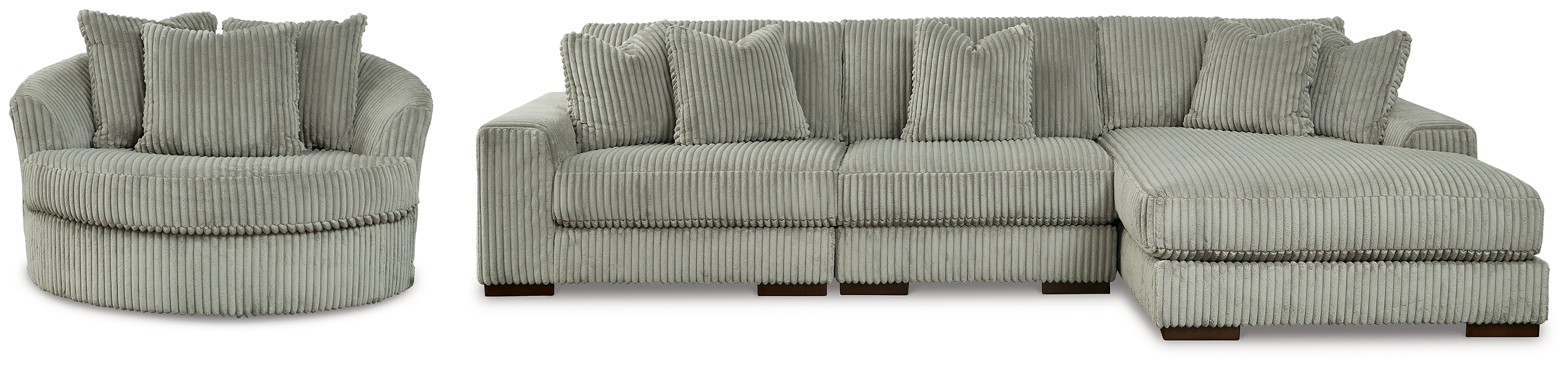 Diamond Furniture - Ashley Furniture - Lindyn 3-Piece Sectional and Chair - 3-Piece Sectional and Chair - 21105U1