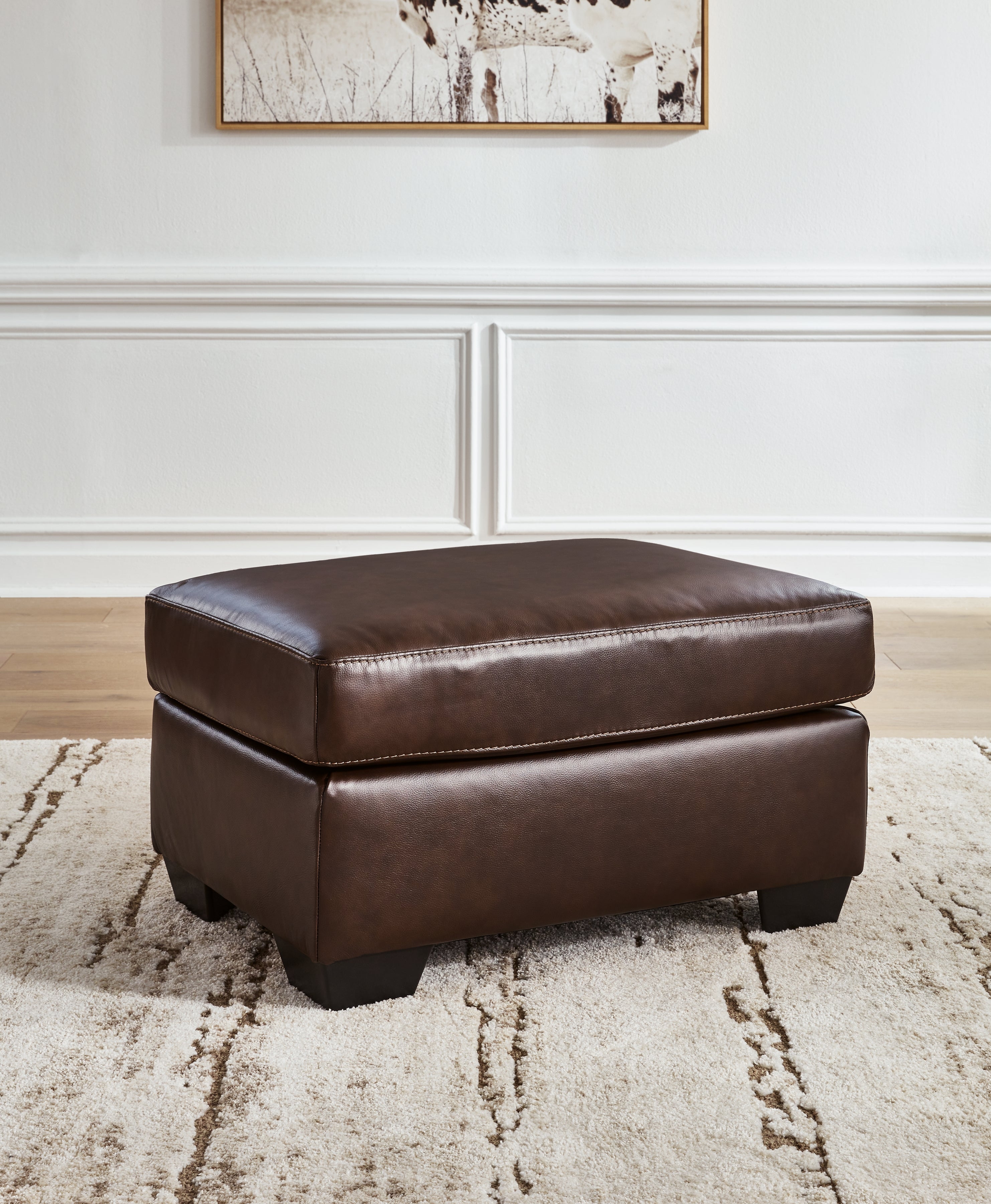Diamond Furniture - Ashley Furniture - Santorine Living Room - Ottoman / Dark Brown - 2170614