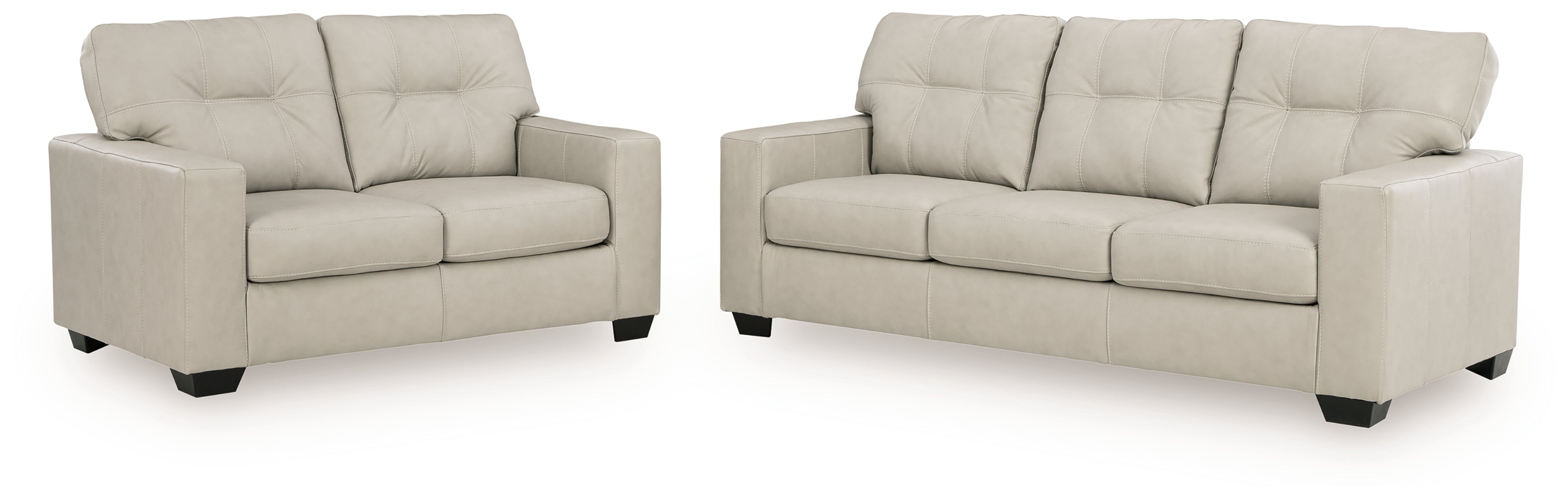 Diamond Furniture - Ashley Furniture - Santorine Sofa and Loveseat - Sofa and Loveseat / Bone - 21708U2