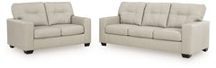 Diamond Furniture - Ashley Furniture - Santorine Sofa and Loveseat - Sofa and Loveseat / Bone - 21708U2