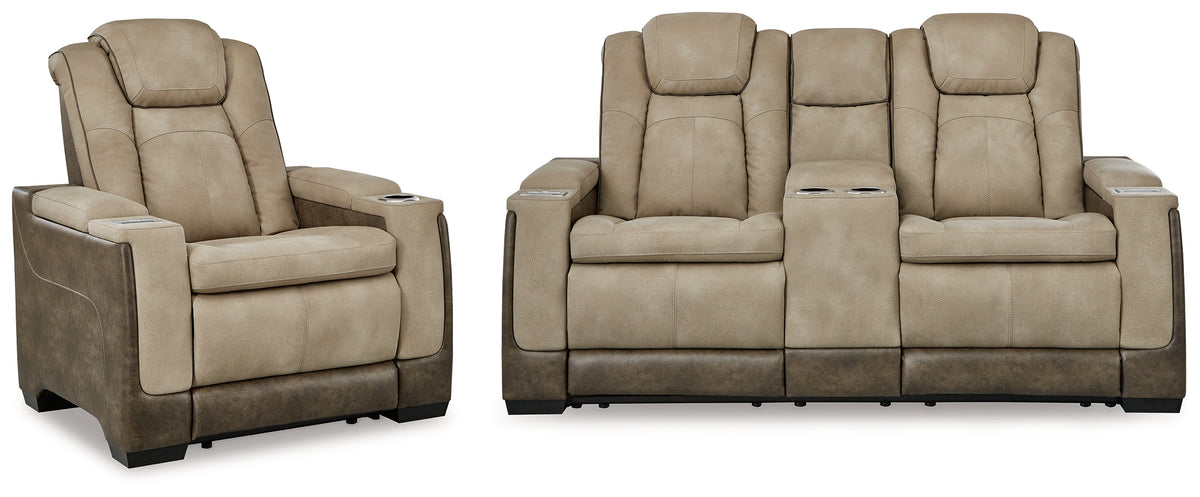 Diamond Furniture - Ashley Furniture - Next-Gen DuraPella Power Reclining Loveseat and Power Recliner - Power Reclining Loveseat and Power Recliner - 22003U3