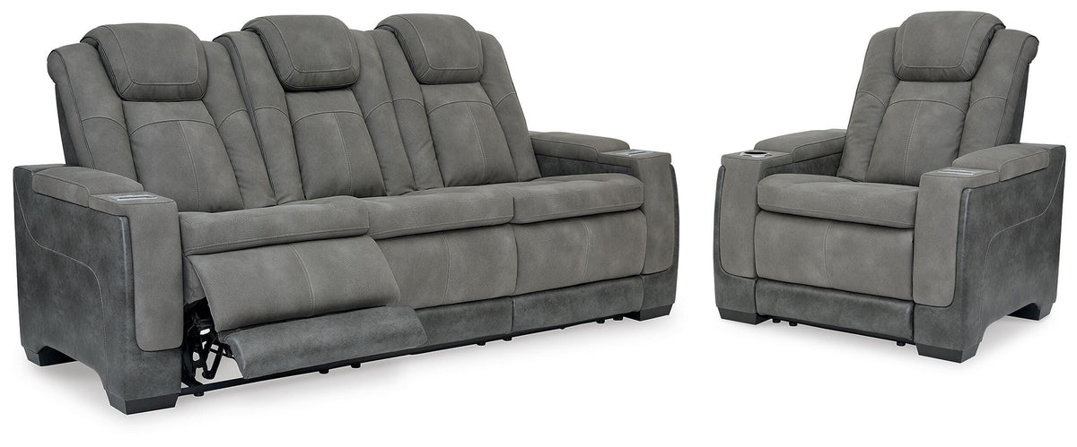Diamond Furniture - Ashley Furniture - Next-Gen Durapella Power Reclining Sofa and Power Recliner - Power Reclining Sofa and Power Recliner - 22004U3