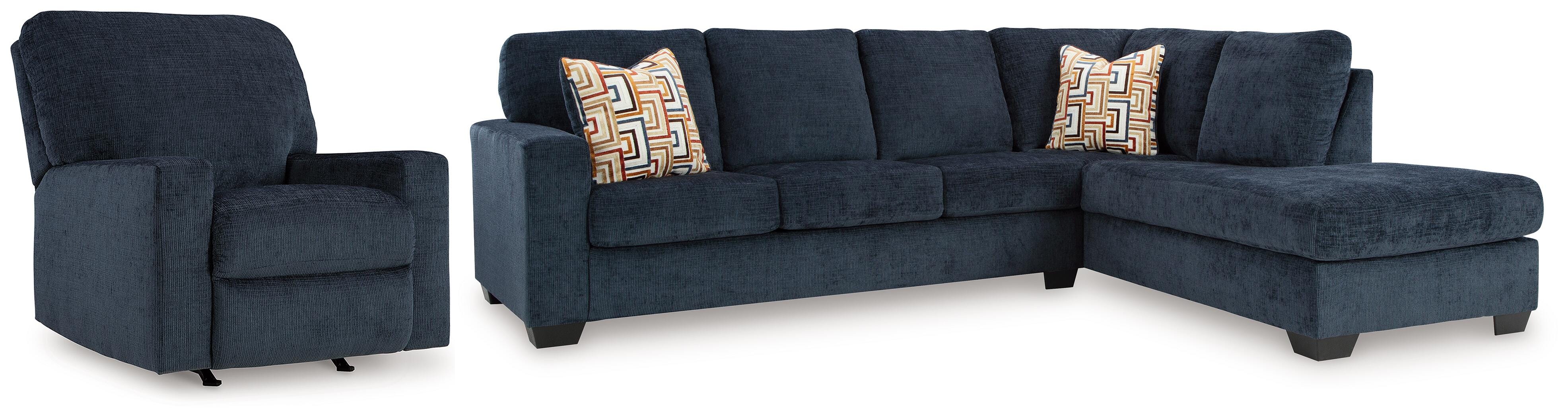 Diamond Furniture - Ashley Furniture - Aviemore 2-Piece Sectional and Recliner - 2-Piece Sectional and Recliner - 24303U6