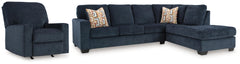 Diamond Furniture - Ashley Furniture - Aviemore 2-Piece Sectional and Recliner - 2-Piece Sectional and Recliner - 24303U6