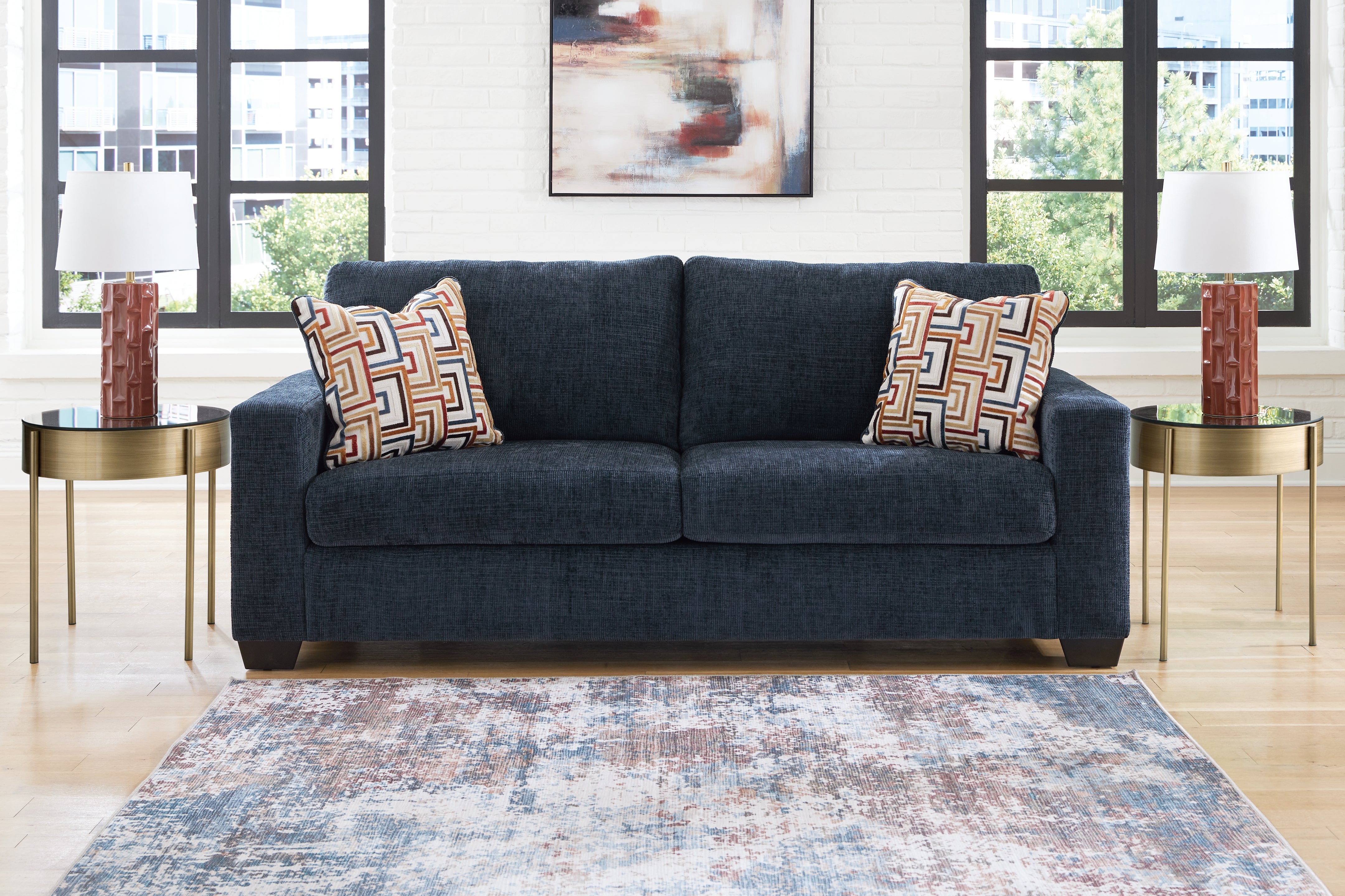 Diamond Furniture - Ashley Furniture - Aviemore Living Room - Sofa / Ink - 2430338