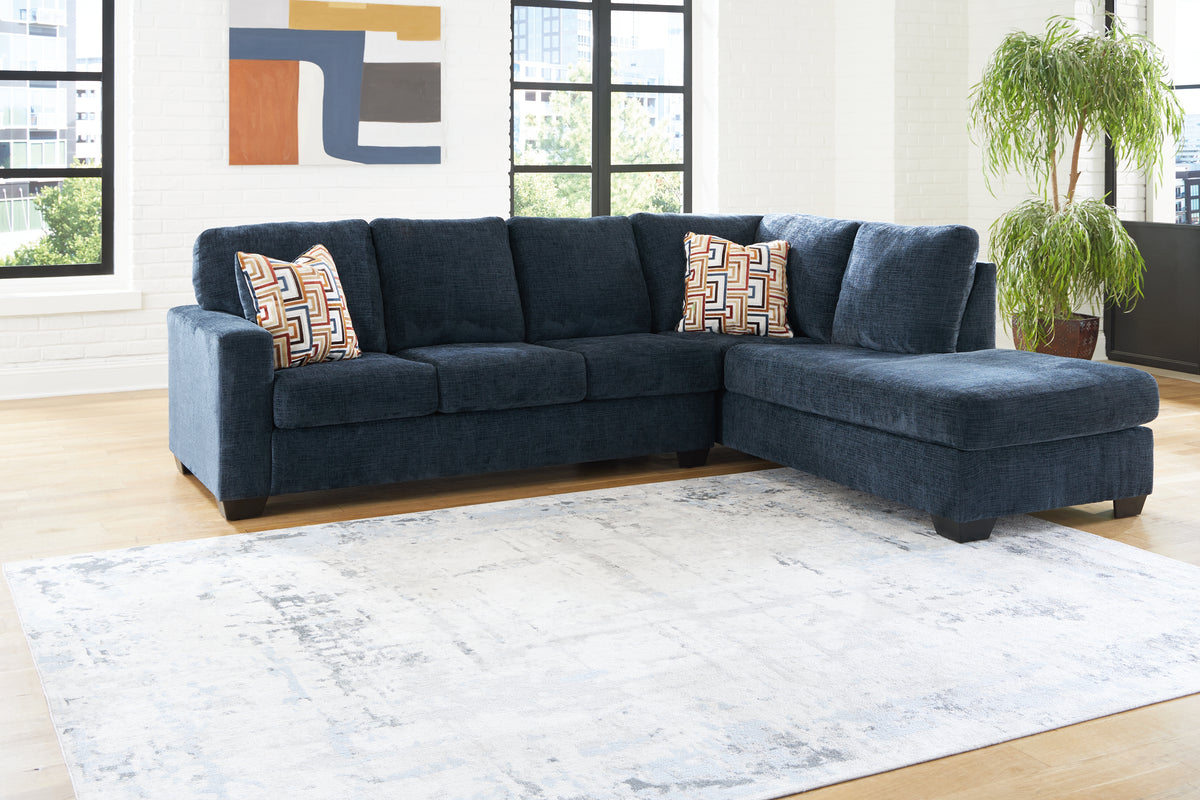 Diamond Furniture - Ashley Furniture - Aviemore Sectional - LAF 2-Piece Sectional with Chaise / Ink - 24303S2