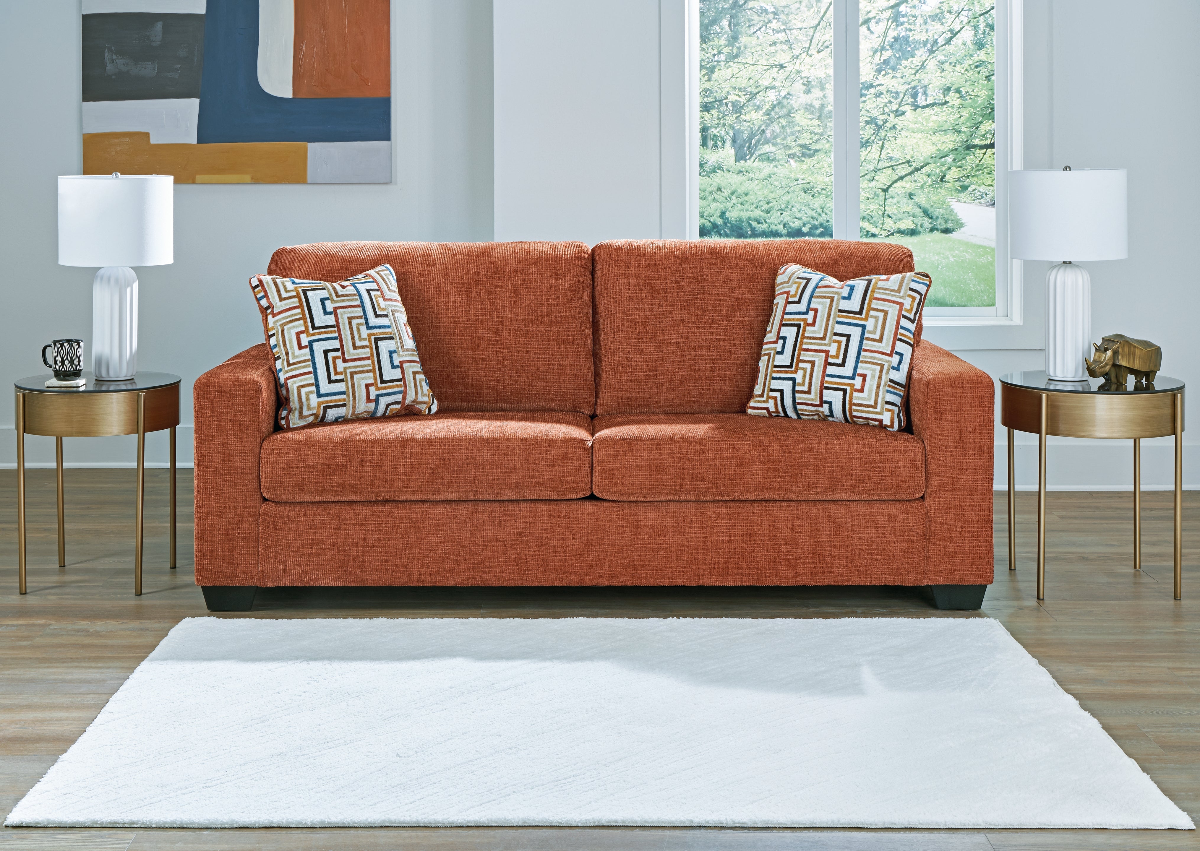 Diamond Furniture - Ashley Furniture - Aviemore Living Room - Sofa / Spice - 2430438