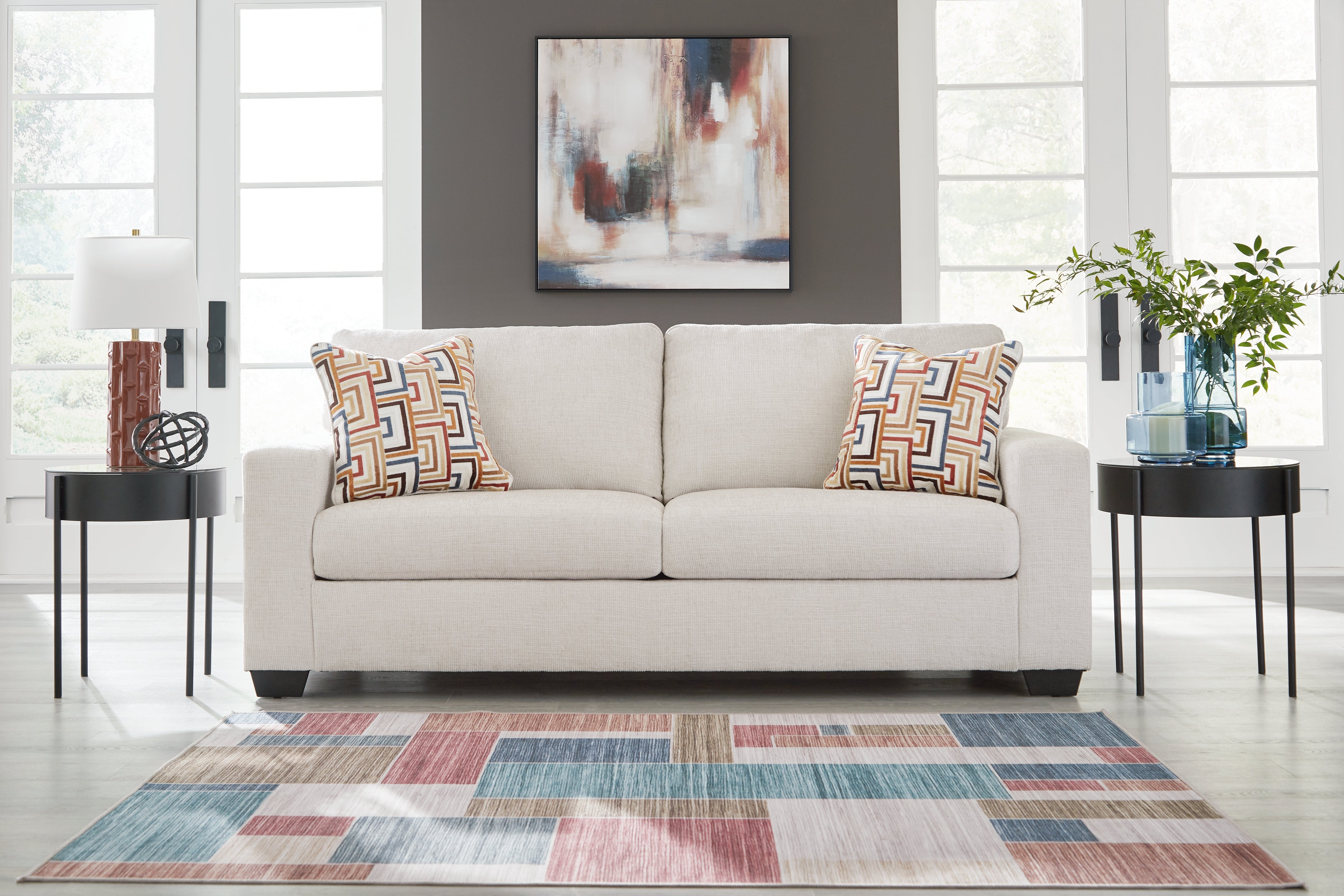 Diamond Furniture - Ashley Furniture - Aviemore Living Room - Sofa / Stone - 2430538