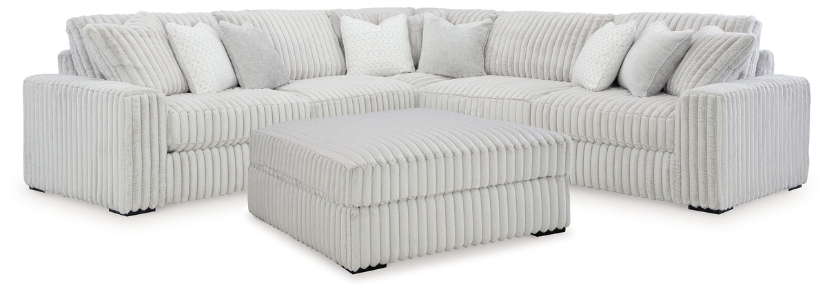 Diamond Furniture - Ashley Furniture - Stupendous 3-Piece Sectional and Ottoman - 3-Piece Sectional and Ottoman / Alloy - 25903U6