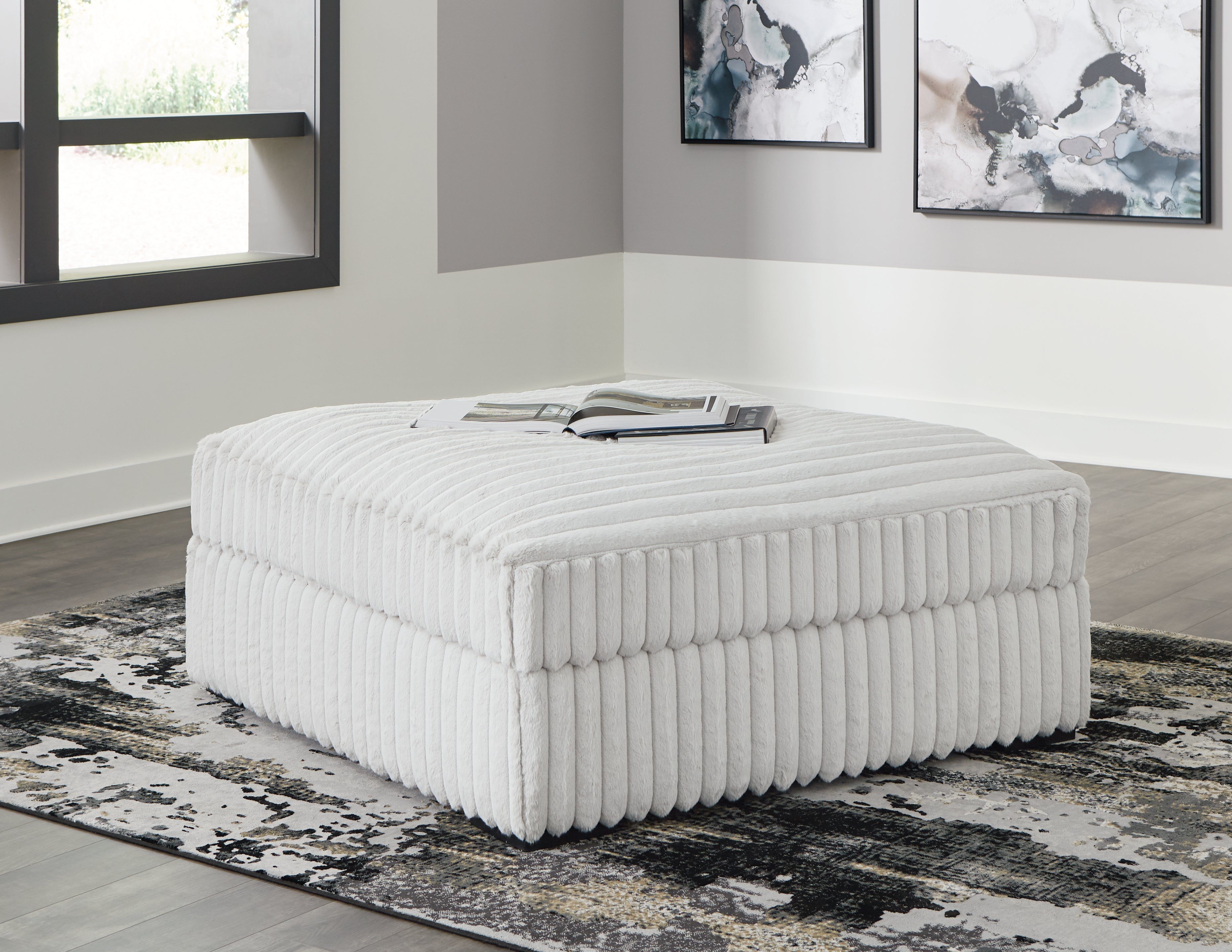 Diamond Furniture - Ashley Furniture - Stupendous Living Room - Oversized Accent Ottoman / Alloy - 2590308
