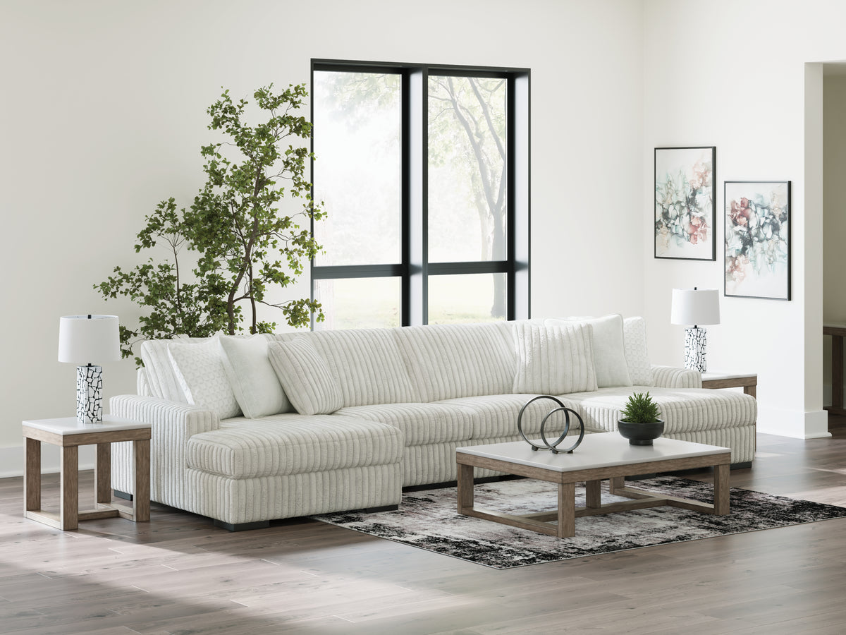 Diamond Furniture - Ashley Furniture - Stupendous 4-Piece Sectional with Double Chaise - RAF 4-Piece Sectional with Double Chaise - 25903S5