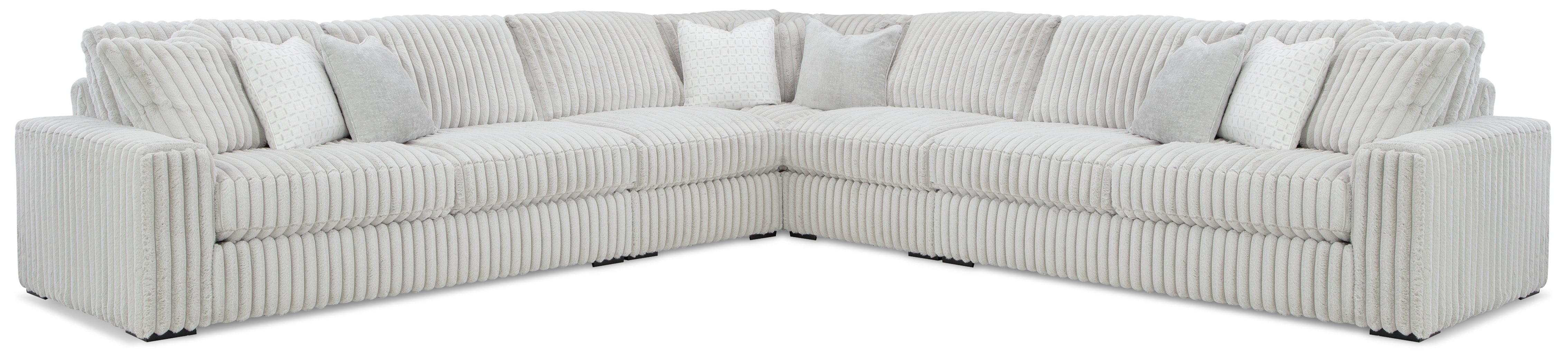Diamond Furniture - Ashley Furniture - Stupendous Sectional - LAF 5-Piece Sectional / Alloy - 25903S3