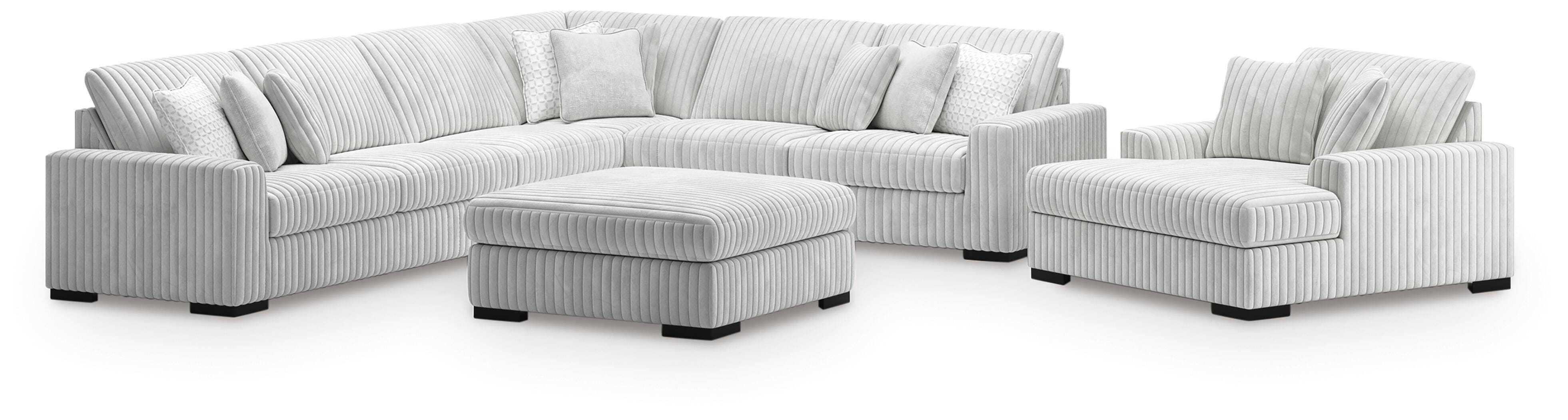 Diamond Furniture - Ashley Furniture - Stupendous 4-Piece Sectional, Oversized Chaise and Ottoman - 4-Piece Sectional, Oversized Chaise and Ottoman - 25903U1