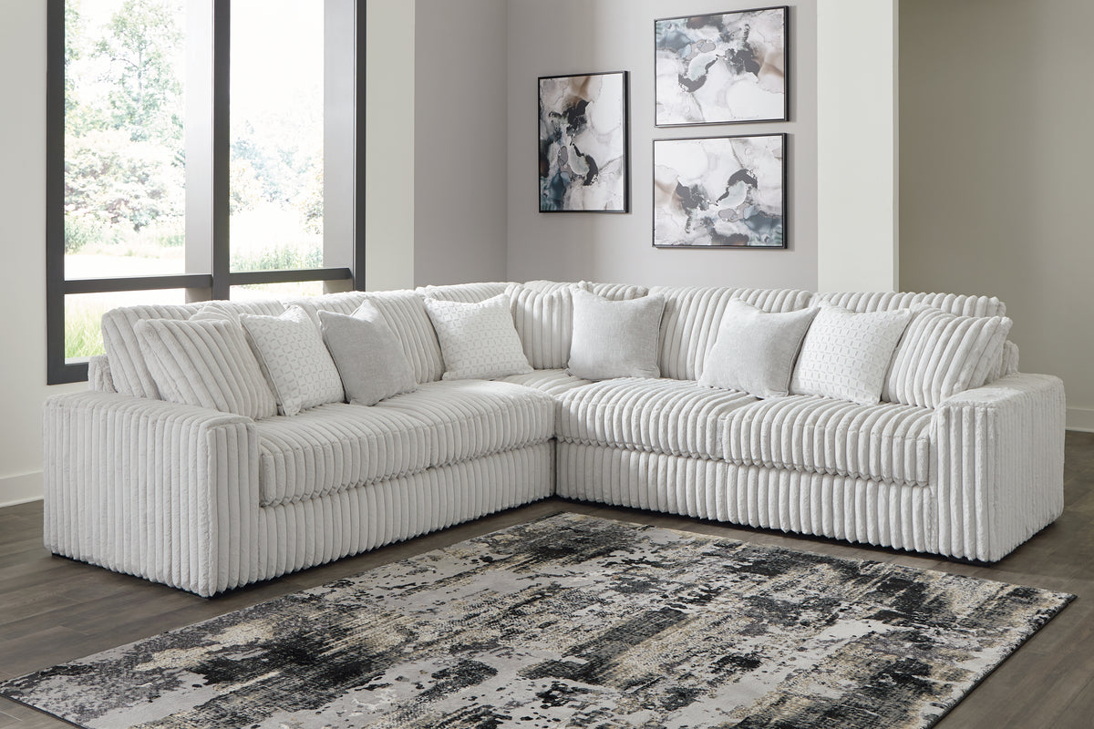 Diamond Furniture - Ashley Furniture - Stupendous Sectional - RAF 2-Piece Sectional with Chaise / Alloy - 25903S6