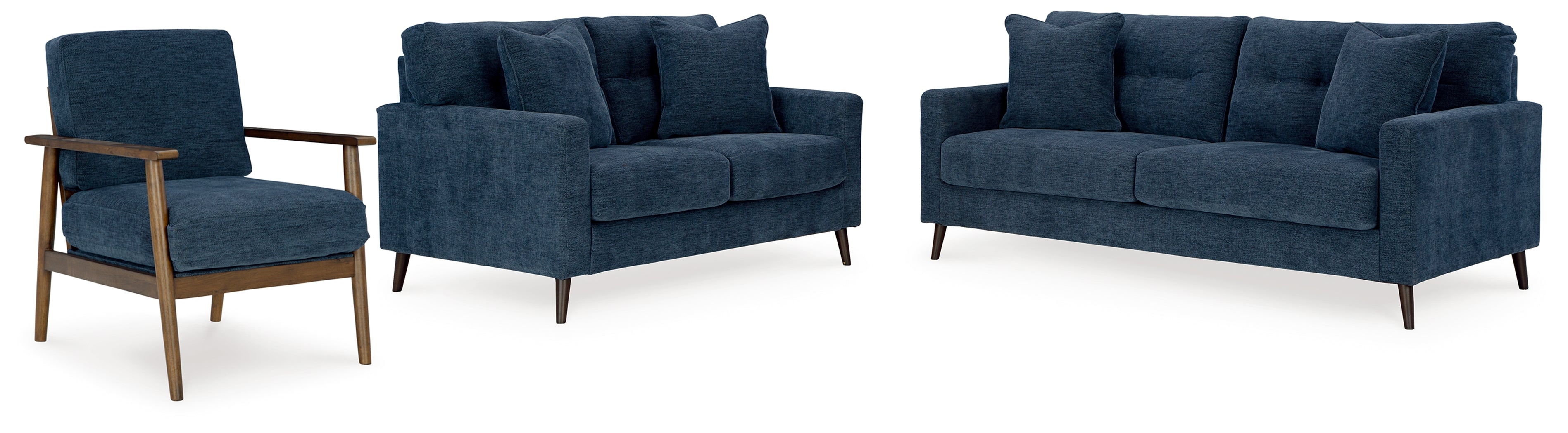 Diamond Furniture - Ashley Furniture - Bixler Sofa - Sofa, Loveseat and Chair / Navy - 26106U4