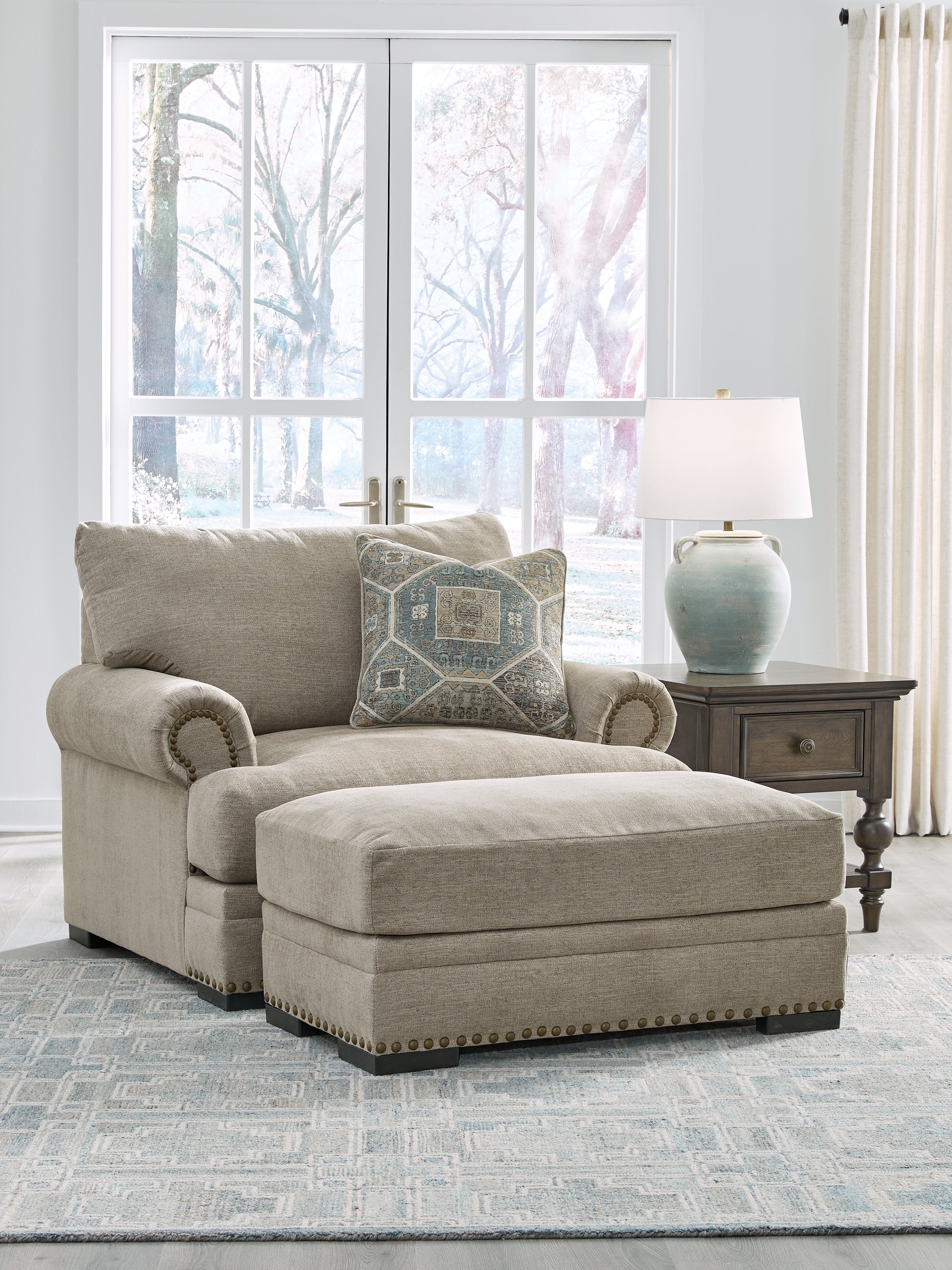 Diamond Furniture - Ashley Furniture - Galemore Oversized Chair and Ottoman - Oversized Chair and Ottoman - 27004U1