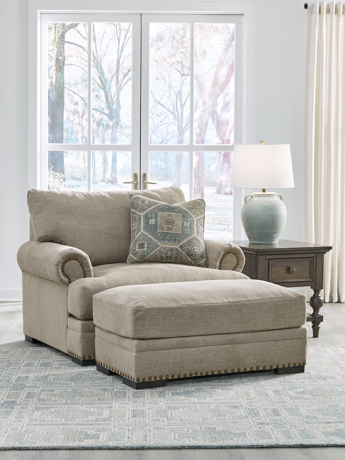 Diamond Furniture - Ashley Furniture - Galemore Oversized Chair and Ottoman - Oversized Chair and Ottoman - 27004U1