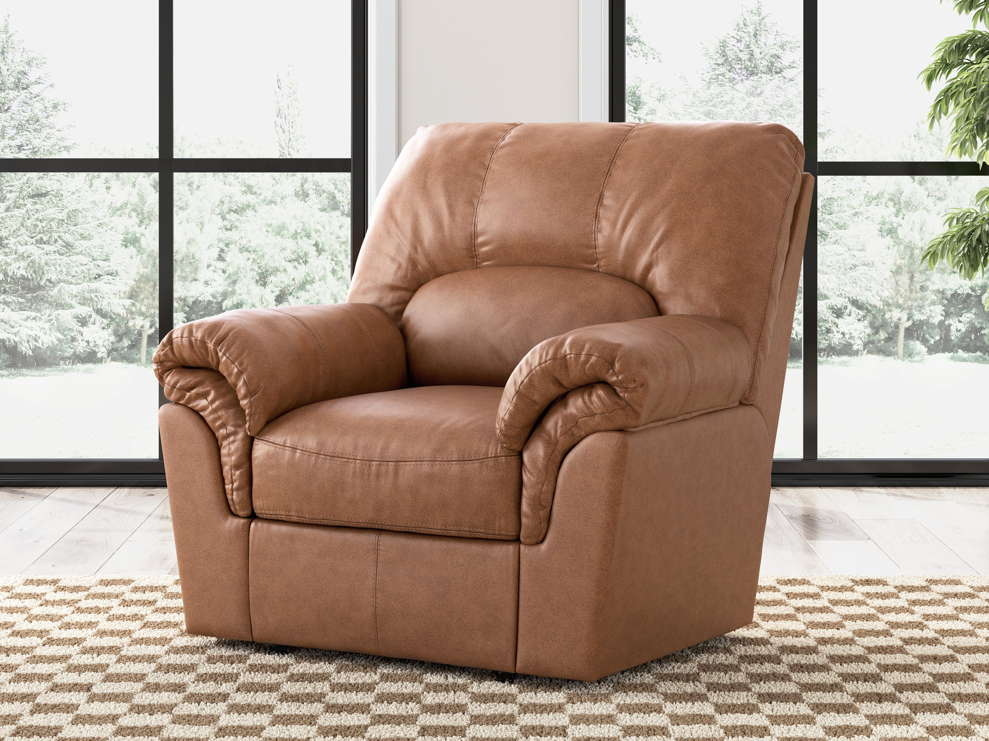 Diamond Furniture - Ashley Furniture - WillowBend Living Room - Rocker Recliner / Caramel - PC2770425
