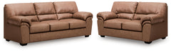 Diamond Furniture - Ashley Furniture - WillowBend Sofa and Loveseat - Sofa and Loveseat / Caramel - PC27704U1