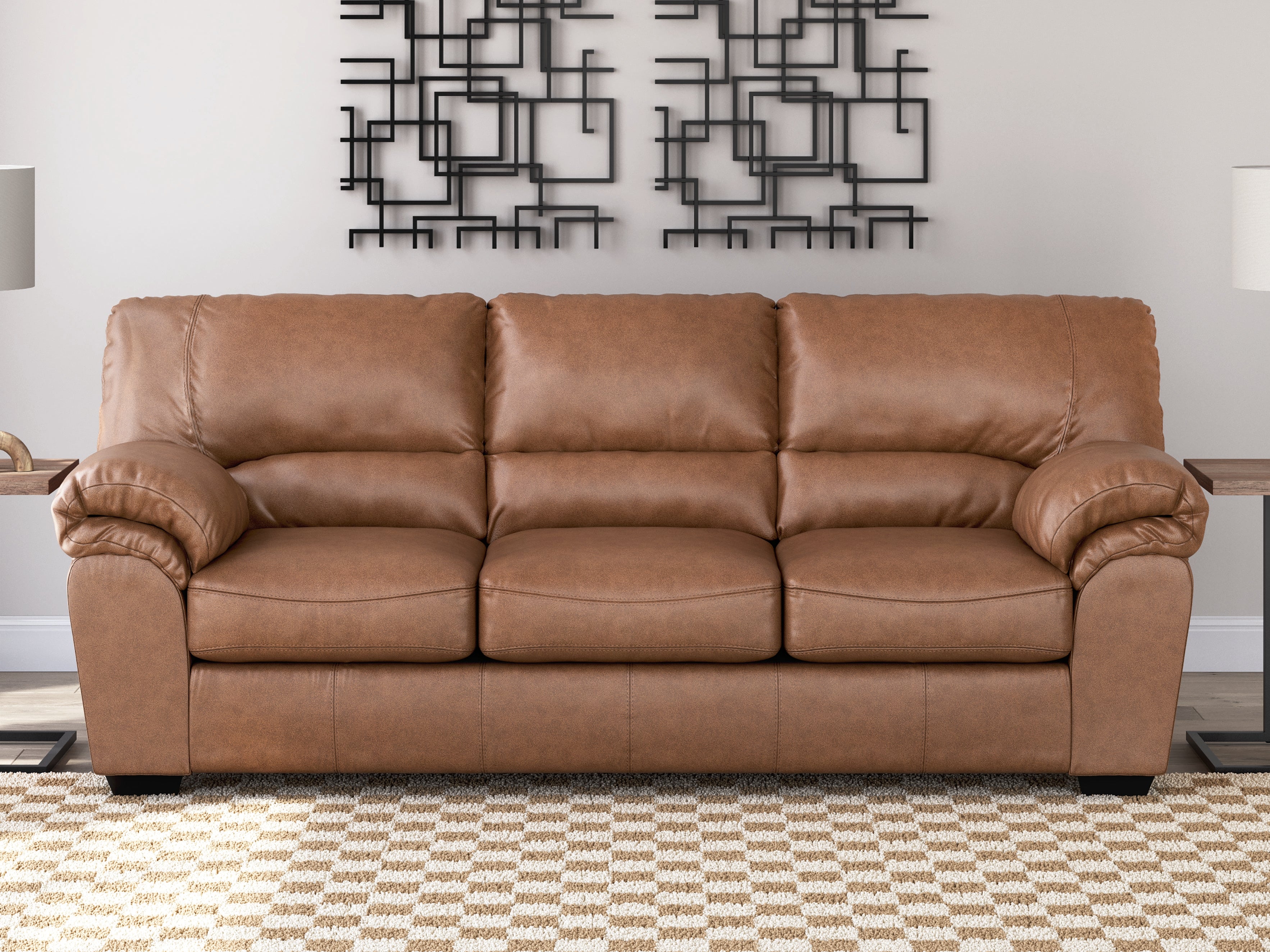 Diamond Furniture - Ashley Furniture - WillowBend Living Room - Sofa / Caramel - PC2770438