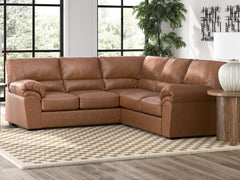 Diamond Furniture - Ashley Furniture - WillowBend Sectional - RAF 3-Piece Sectional / Umber - PC27705S3