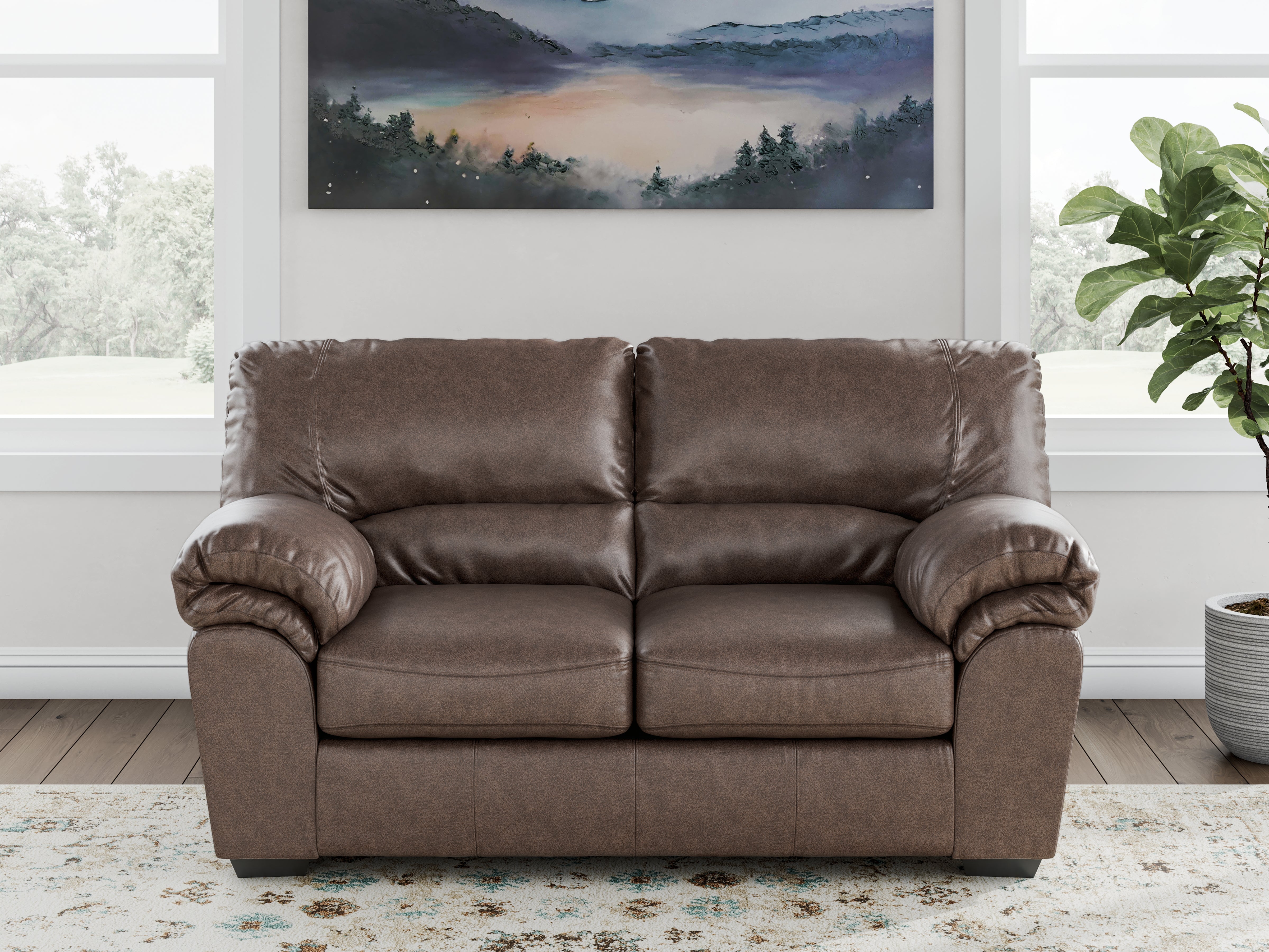 Diamond Furniture - Ashley Furniture - WillowBend Living Room - Loveseat / Umber - PC2770535
