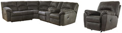 Diamond Furniture - Ashley Furniture - Tambo 2-Piece Sectional with Recliner - 2-Piece Sectional with Recliner - 27801U1