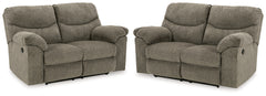 Diamond Furniture - Ashley Furniture - Alphons Set of 2 Reclining Loveseats - Set of 2 Reclining Loveseats - 28201U4