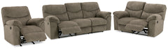 Diamond Furniture - Ashley Furniture - Alphons Reclining Sofa, Loveseat and Recliner - Reclining Sofa, Loveseat and Recliner - 28201U2