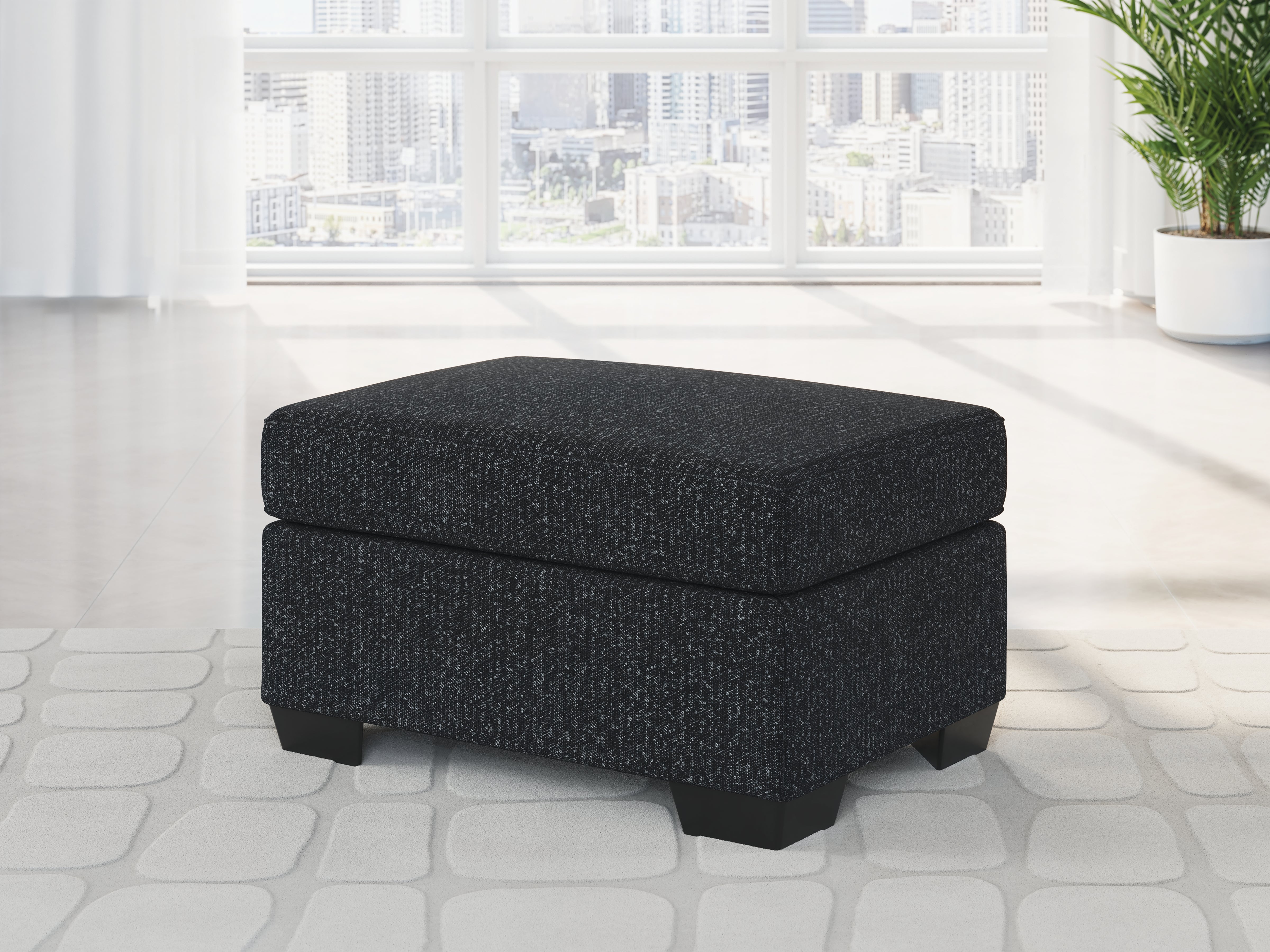 Diamond Furniture - Ashley Furniture - Jasmine Peaks Living Room - Ottoman / Coal - 2890414