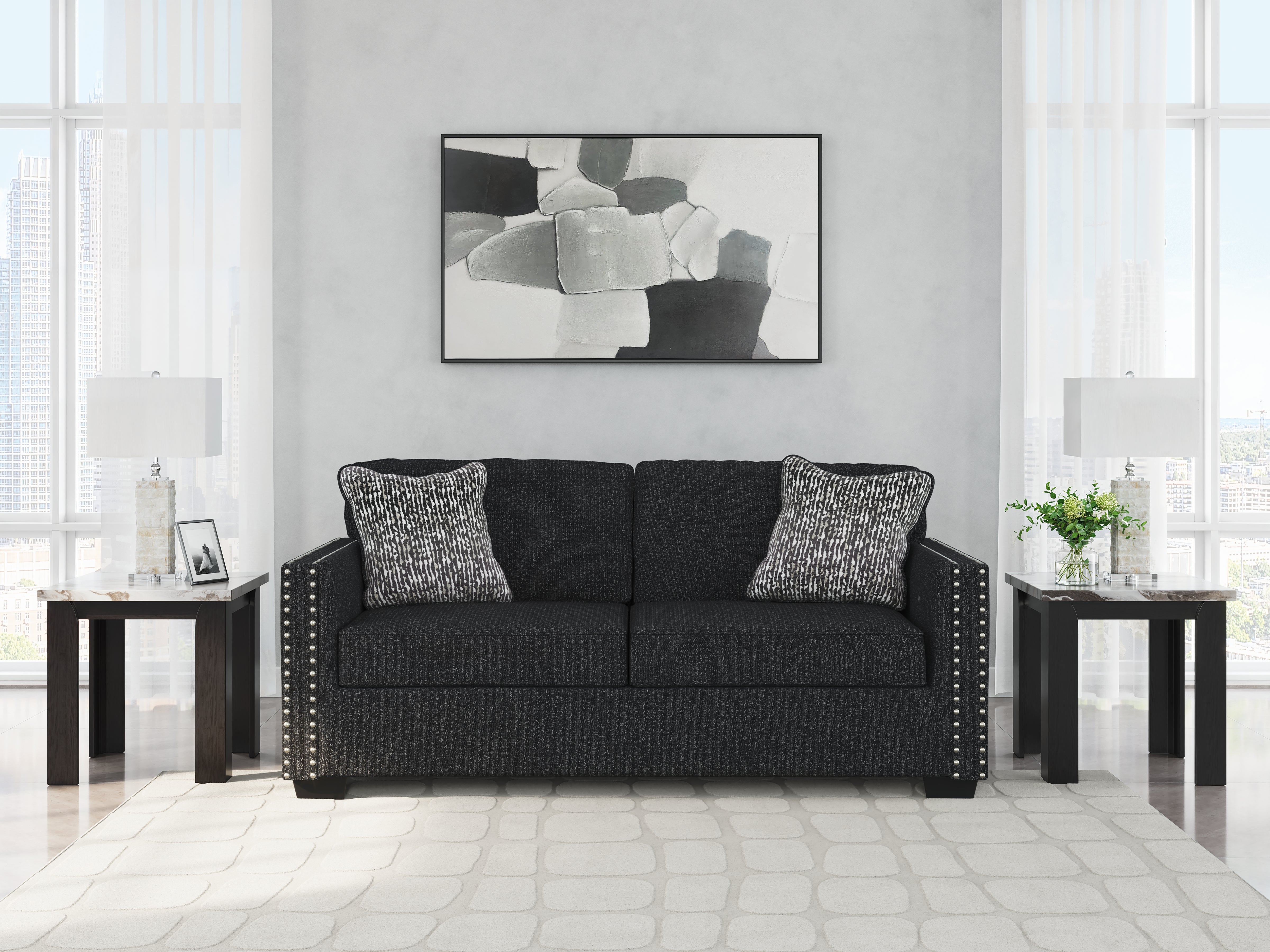 Diamond Furniture - Ashley Furniture - Jasmine Peaks Living Room - Chair / Coal - 2890420