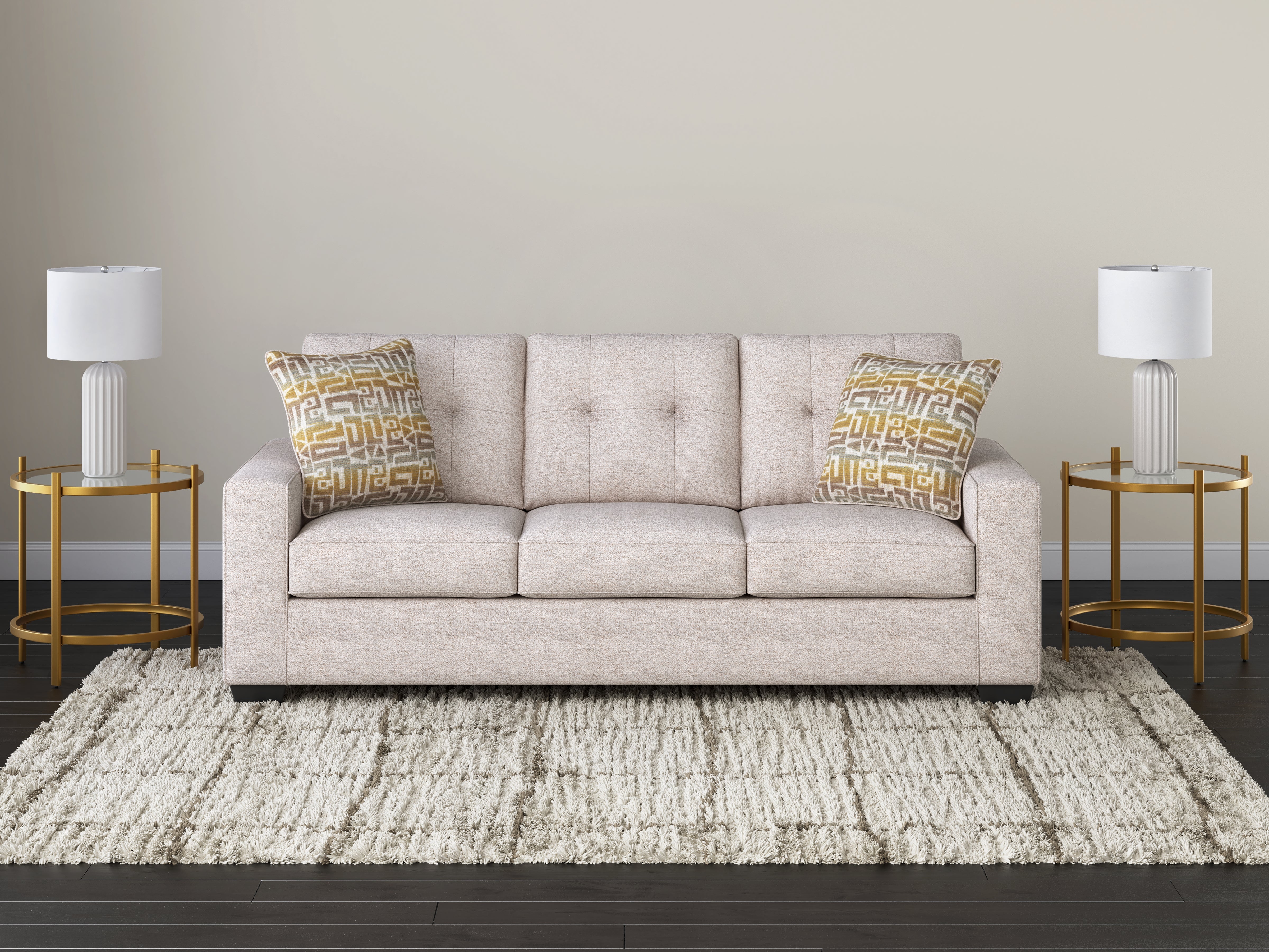 Diamond Furniture - Ashley Furniture - Larimer Living Room - Sofa / Stone - PC2920338