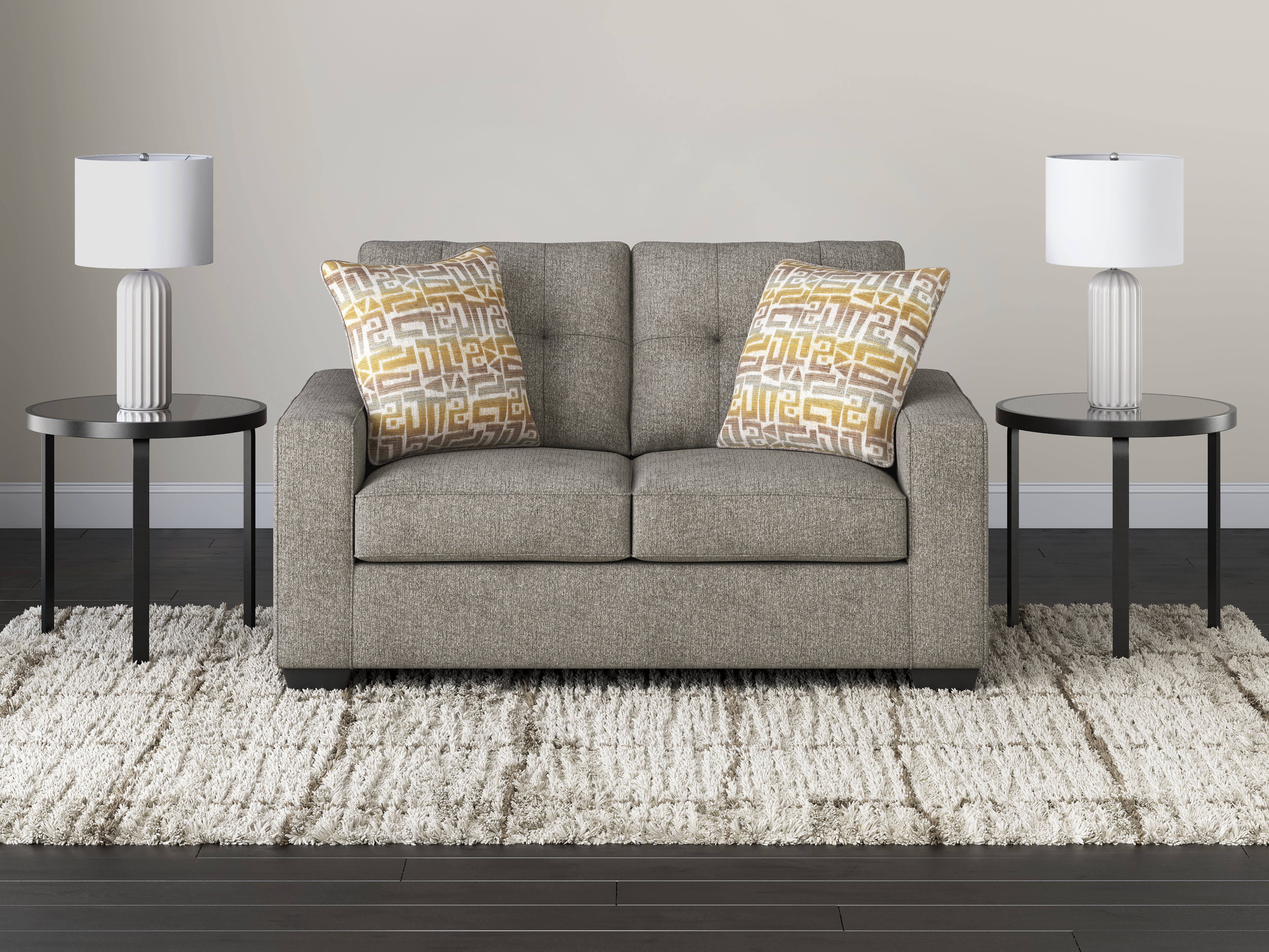 Diamond Furniture - Ashley Furniture - Larimer Living Room - Loveseat / Iron - PC2920435