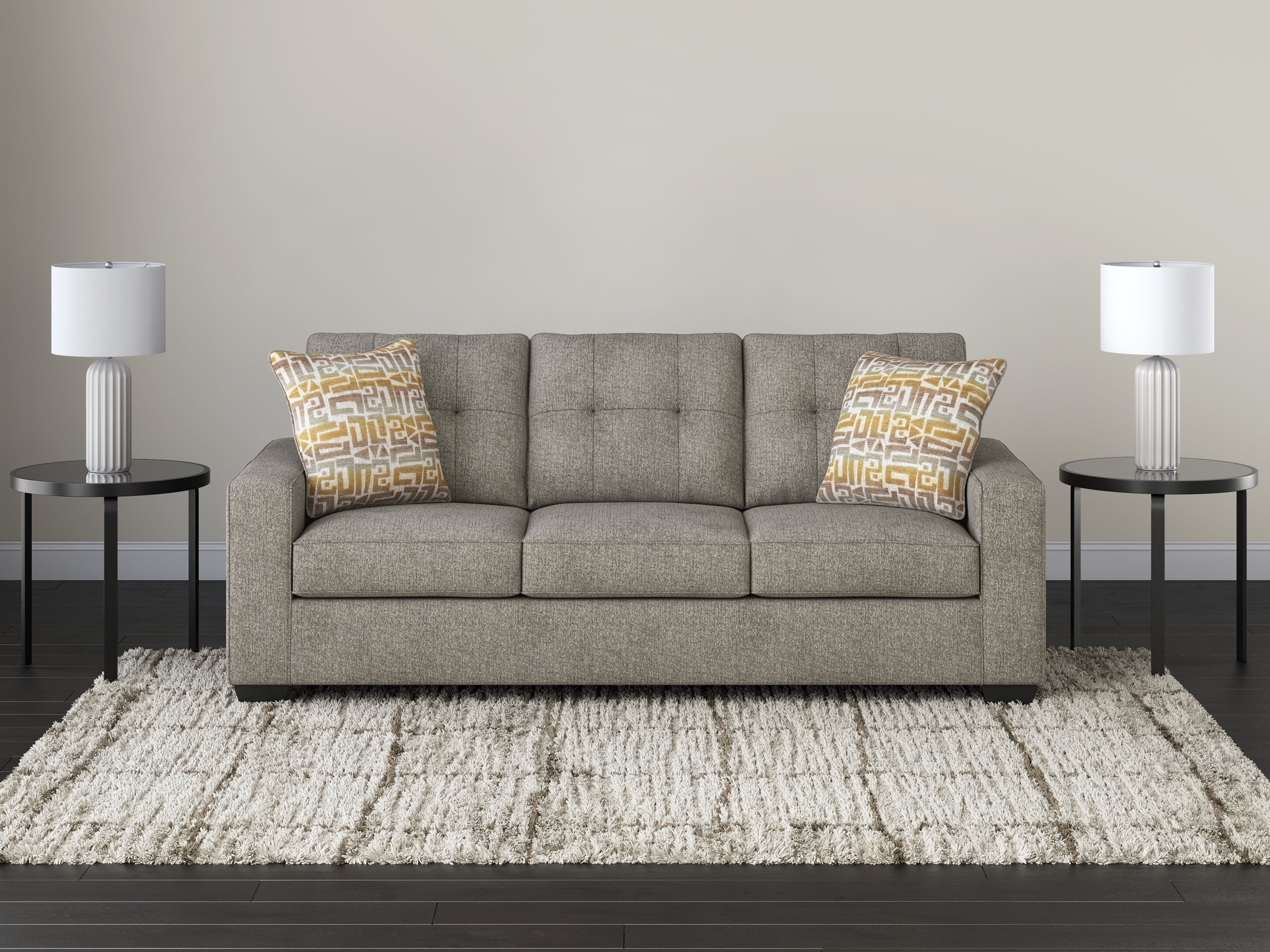 Diamond Furniture - Ashley Furniture - Larimer Living Room - Queen Sofa Sleeper / Iron - PC2920439