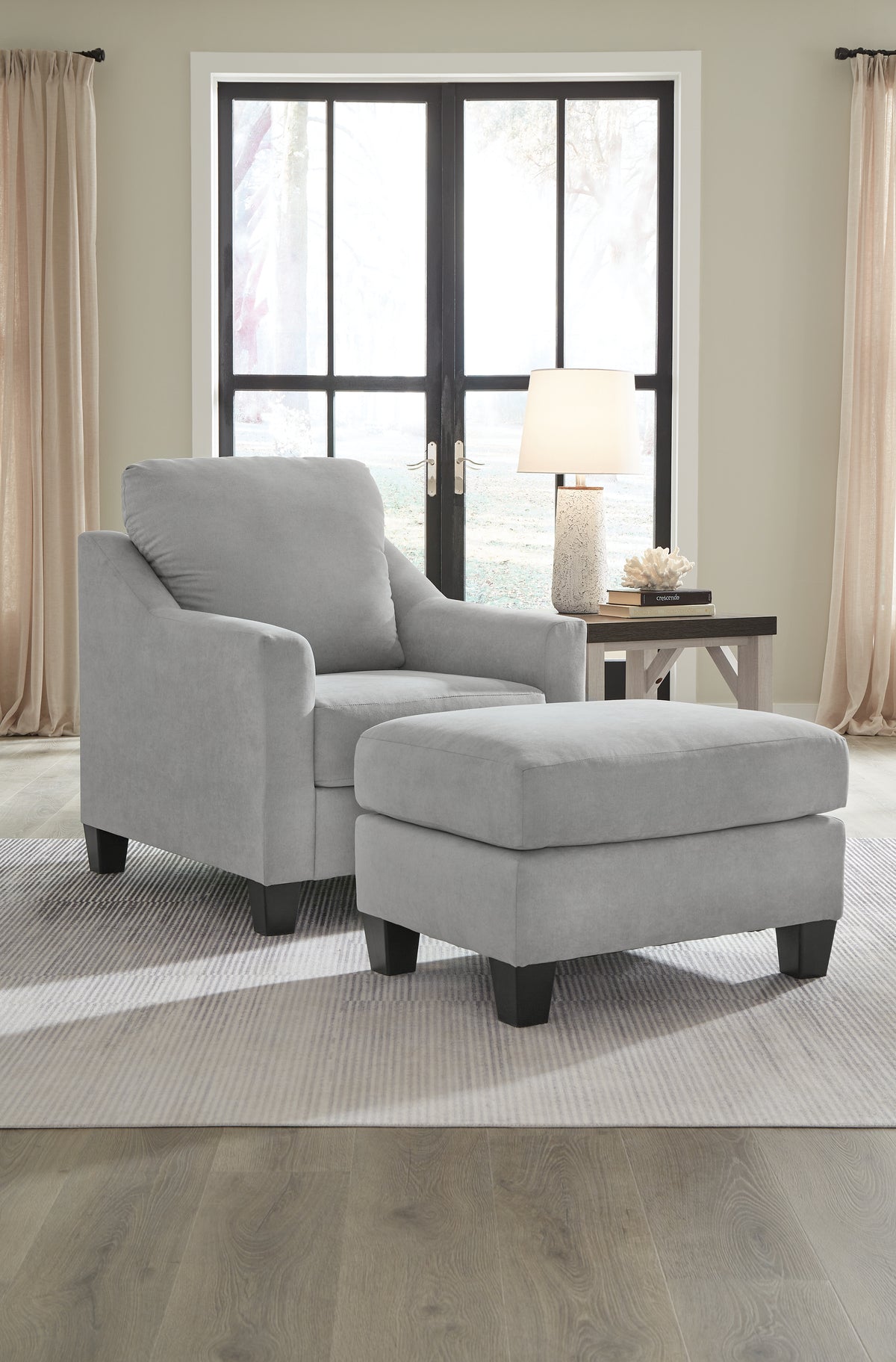 Diamond Furniture - Ashley Furniture - Adlai Chair and Ottoman - Chair and Ottoman - 30103U1