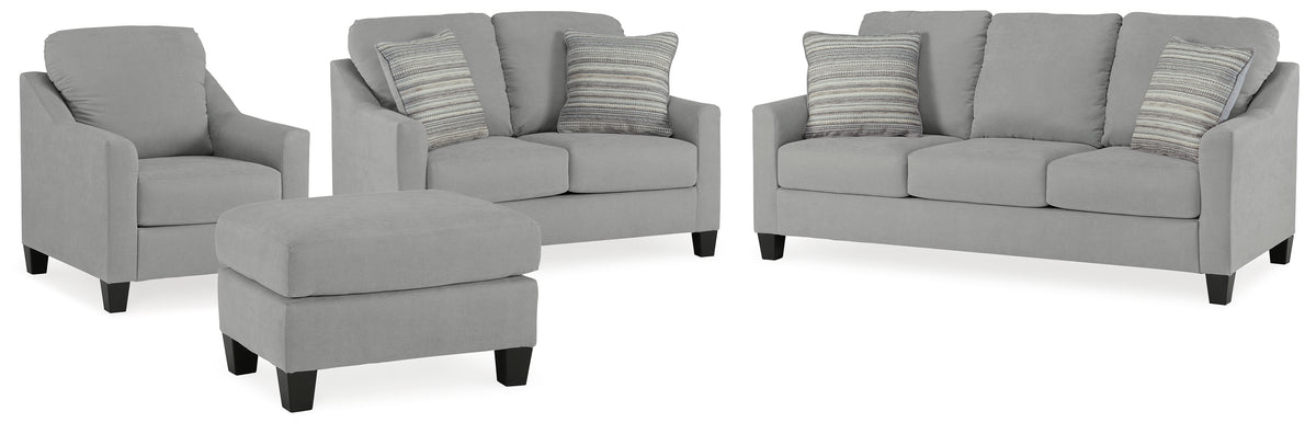 Diamond Furniture - Ashley Furniture - Adlai Sofa, Loveseat, Chair and Ottoman - Sofa, Loveseat, Chair and Ottoman - 30103U3
