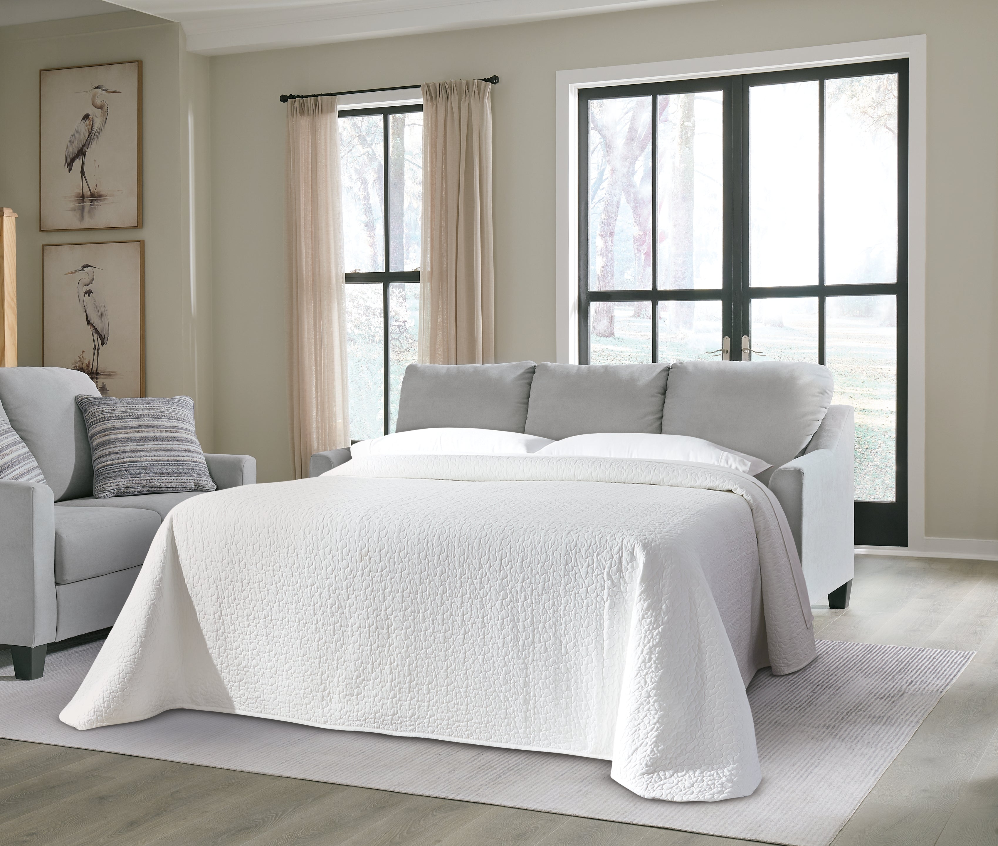 Diamond Furniture - Ashley Furniture - Adlai Living Room - Queen Sofa Sleeper / Shadow - 3010339