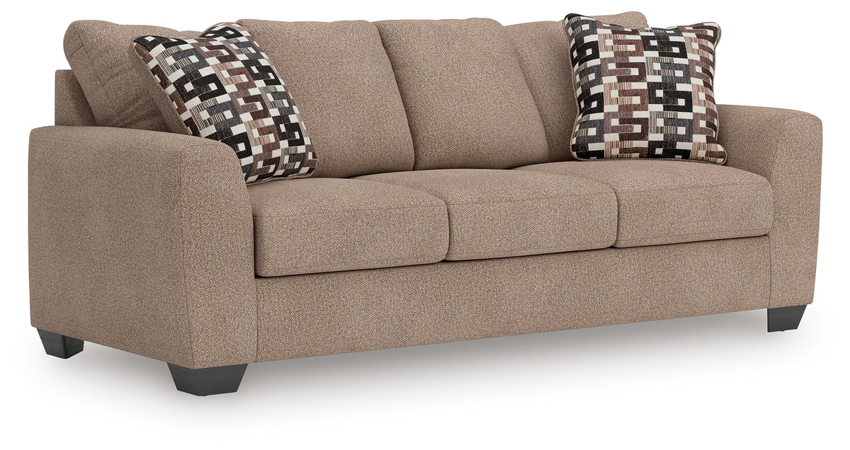 Diamond Furniture - Ashley Furniture - Triston-Peaks Living Room - Queen Sofa Sleeper / Suede - 3020439