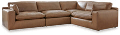 Diamond Furniture - Ashley Furniture - Emilia 4-Piece Sectional - RAF 4-Piece Sectional / Caramel - 30901S3