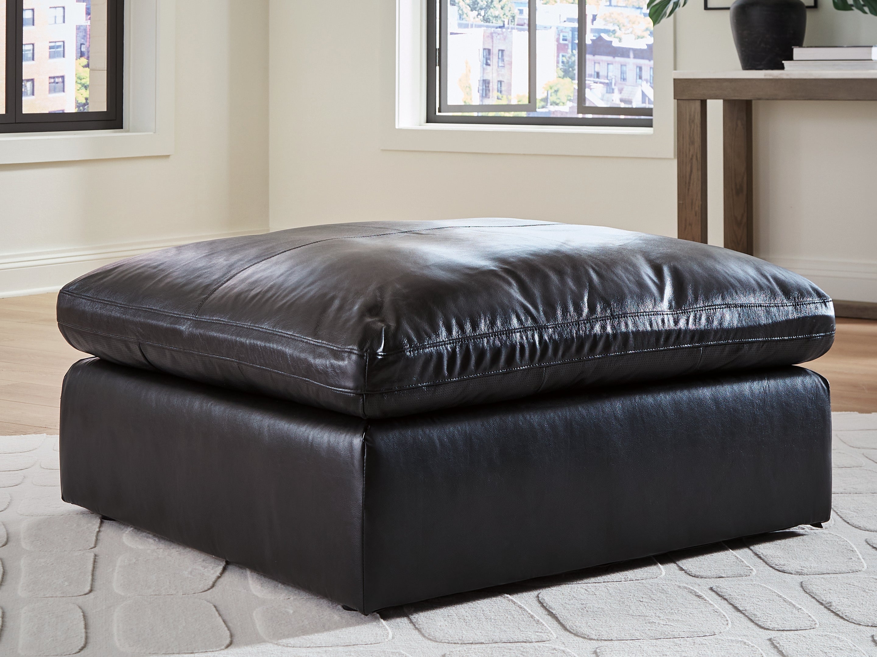 Diamond Furniture - Ashley Furniture - Emilia Oversized Accent Ottoman - Oversized Accent Ottoman / Black - 3090208
